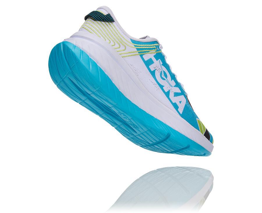 Hoka One One Hardloopschoenen Dames - Ironman Kona Carbon X - Blauw/Wit - VZ5647380